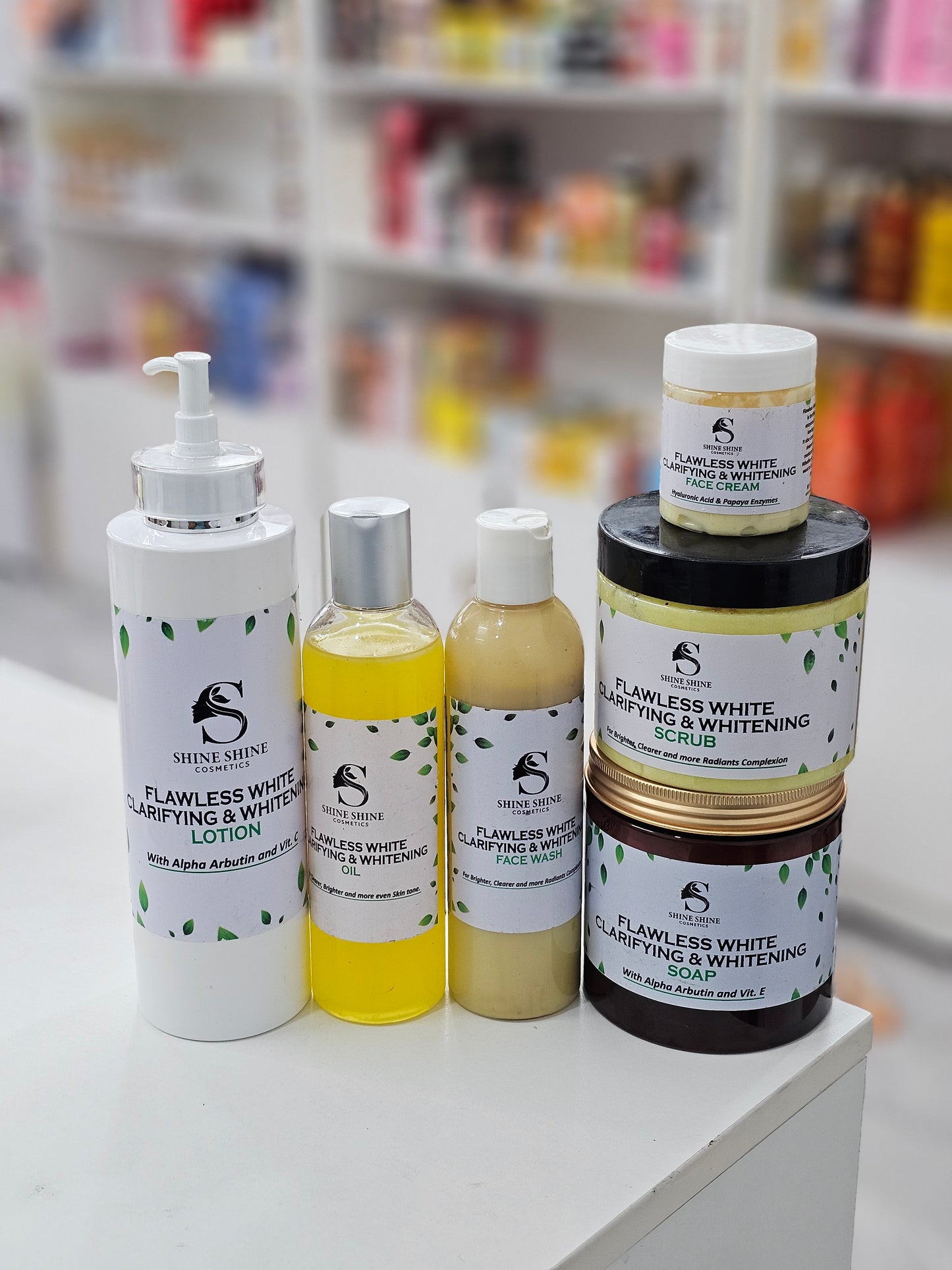 Flawless Clarifying & Brightening Lotion Set Lotion,Oil,Face Wash,Scrub,Body Soap & Face Cream