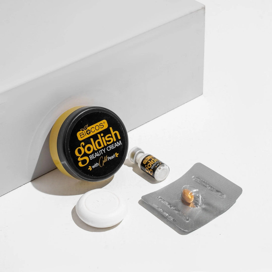 Biocos Goldish Ligtening Beauty Cream with Gold Pearl