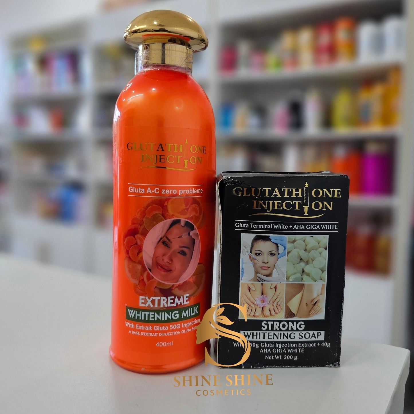 Gluta Injection Extreme Ligtening Milk & Gluta Injection Soap