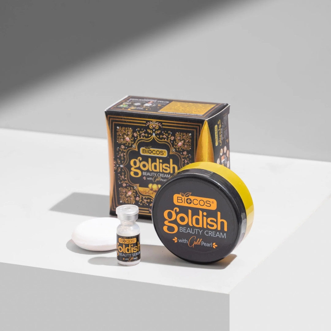 Biocos Goldish Ligtening Beauty Cream with Gold Pearl