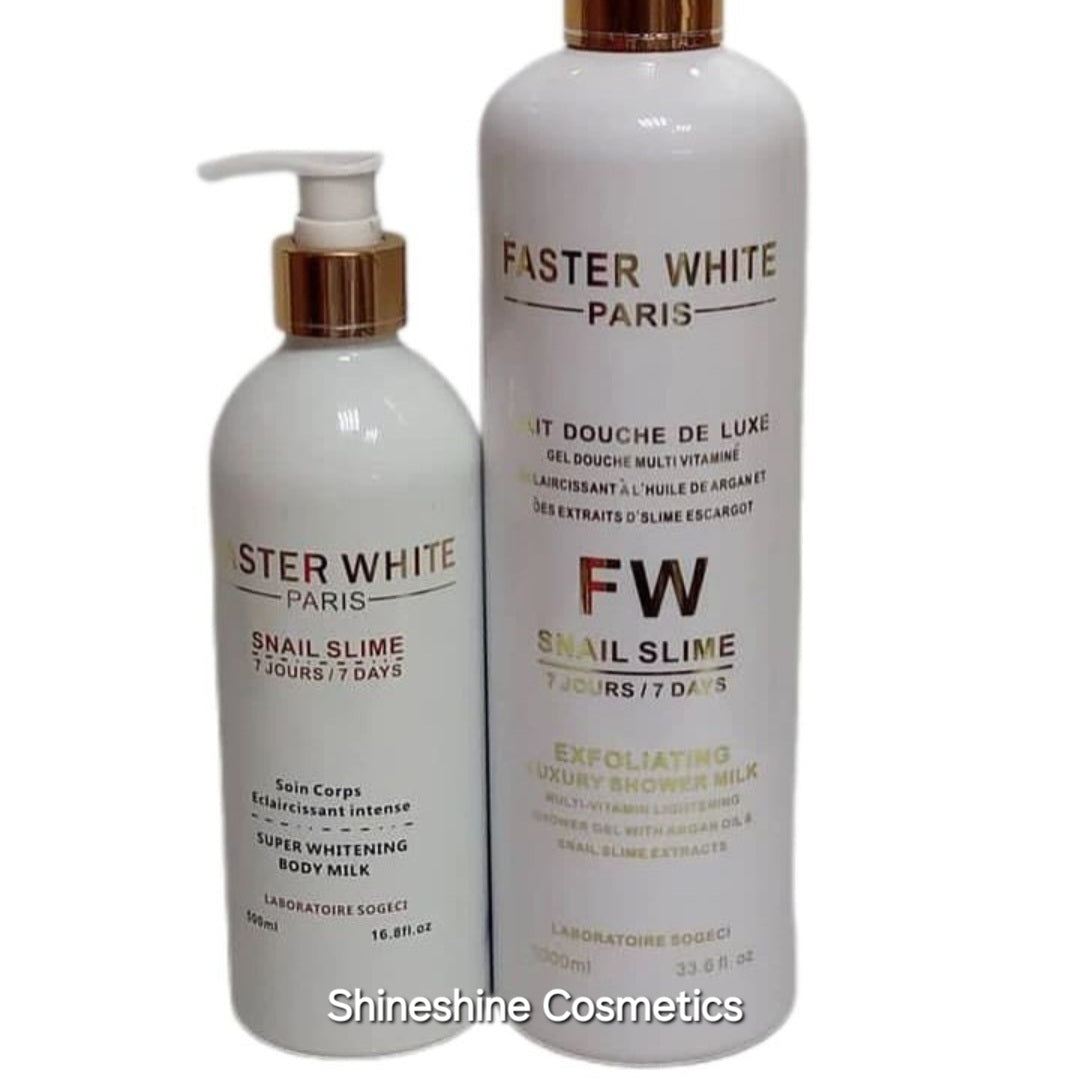 Faster W Snail Slime Super Lightening Lotion & Shower Gel