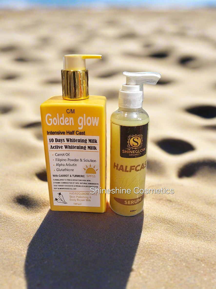 Golden Glow Lightening Half Cast Milk & Half Cast Serum
