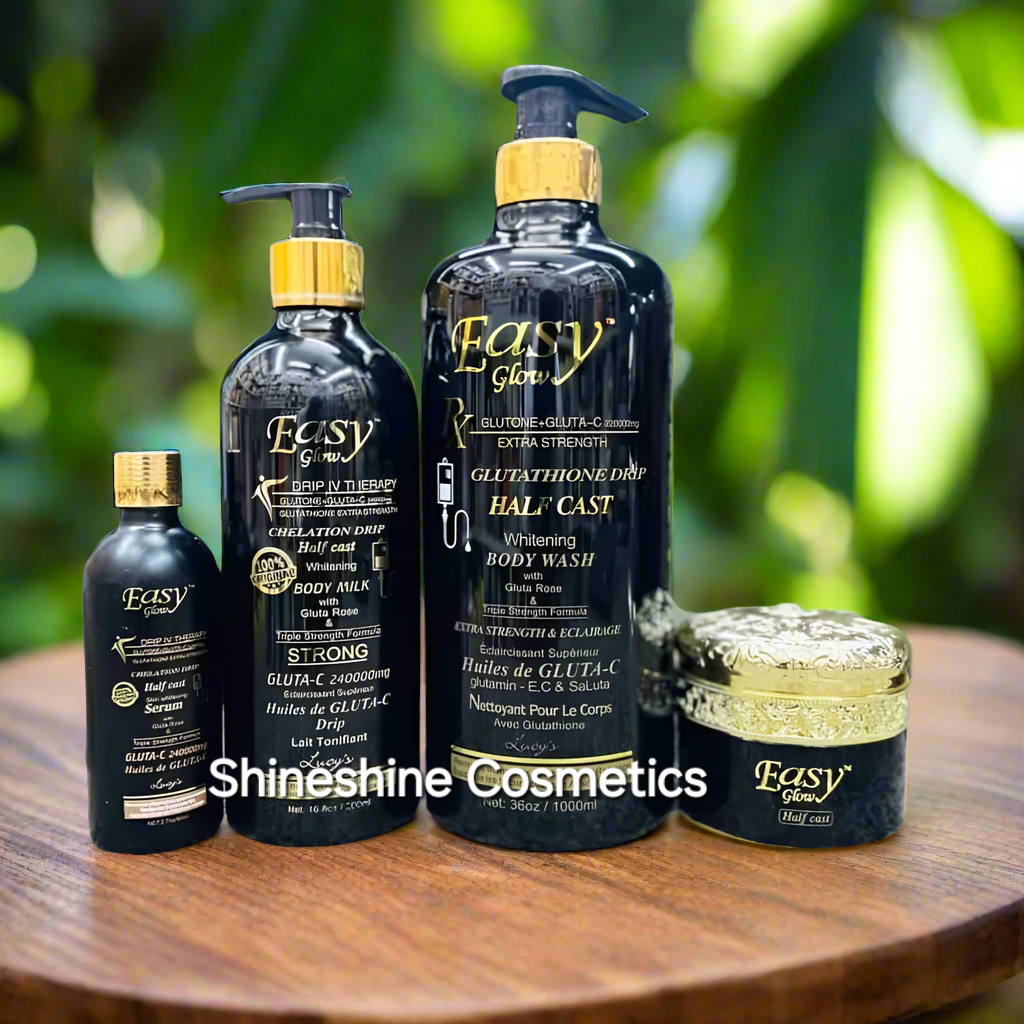 Eazy Glow Gluta Drip Set Lotion,Serum,Face Cream and Body wash