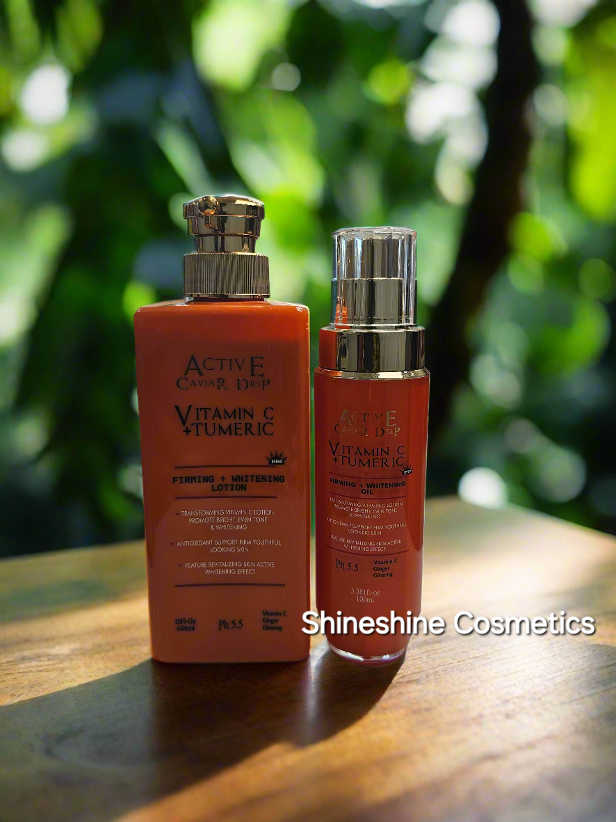 Active Caviar Drip Tumeric & Vit C Ligtening Lotion And Oil