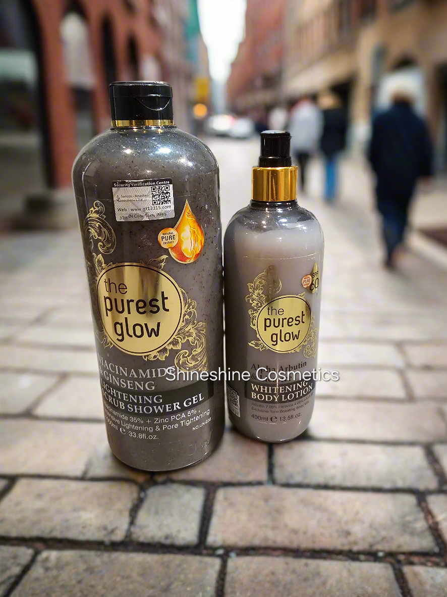 Purest Glow Niacinamide,Licorice Lightening Lotion & Purest Glow Ginseng & Niacinamide Body wash