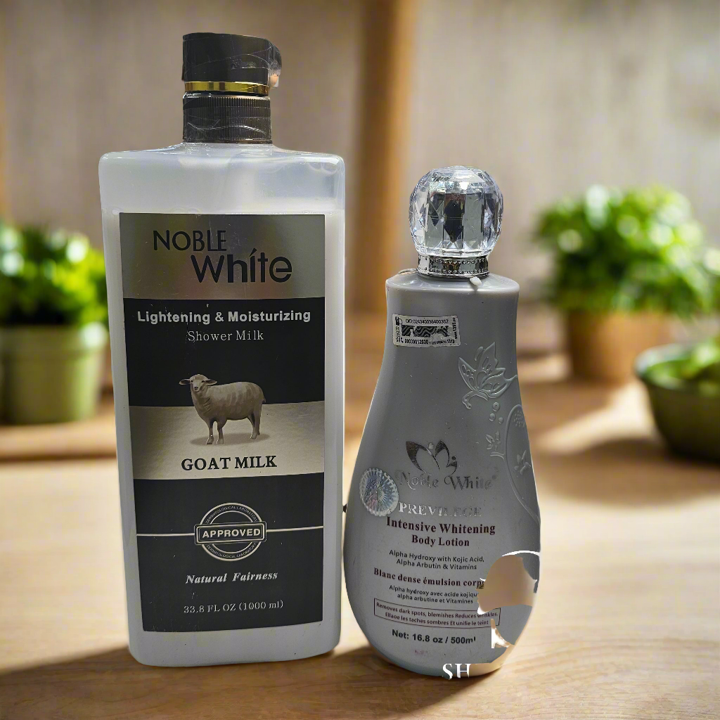 Noble white Intensive Lotion & Noble Lightening Shower Gel