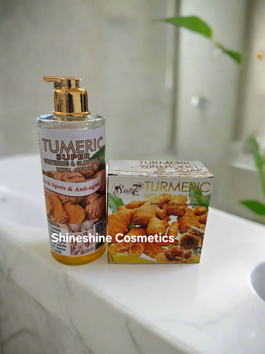 Soft 7 Tumeric Whitening Oil & Soft 7 Tumeric Soap