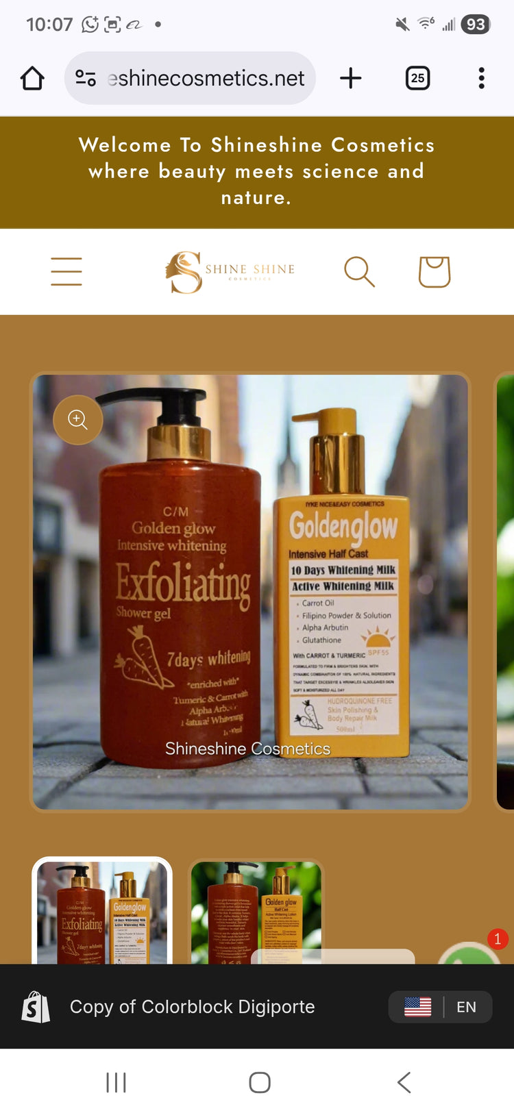 Lightening and Brightening Lotion and Body Wash Combo