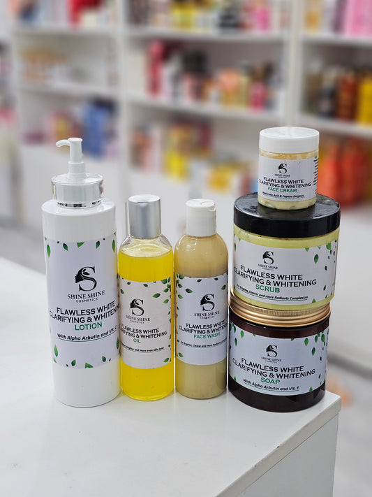 Flawless  Clarifying & Brightening Lotion Set Lotion,Oil,Face Wash,Scrub,Body Soap & Face Cream