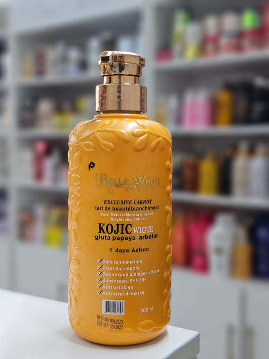 Bella White Carrot Brightening Lotion with Papaya Extract, Kojic Acid and Arbutin