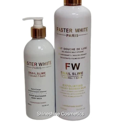 Faster W Snail Slime Super Lightening Lotion & Shower Gel