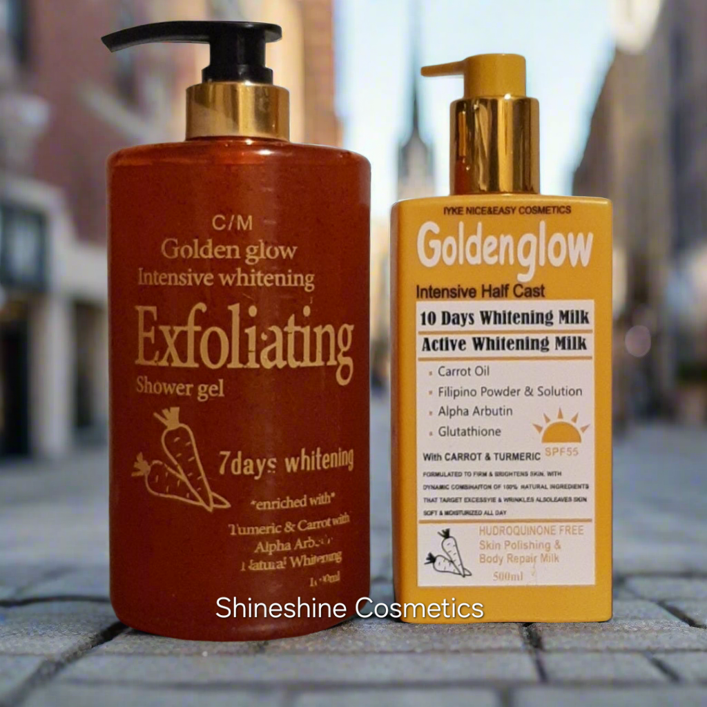 Golden Glow Lotion & Shower Gel with carrot oil  and gluta