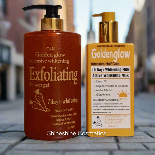 Golden Glow Lotion & Shower Gel with carrot oil  and gluta