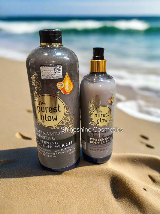 Purest Glow Niacinamide,Licorice Lightening Lotion & Purest Glow Ginseng & Niacinamide Body wash