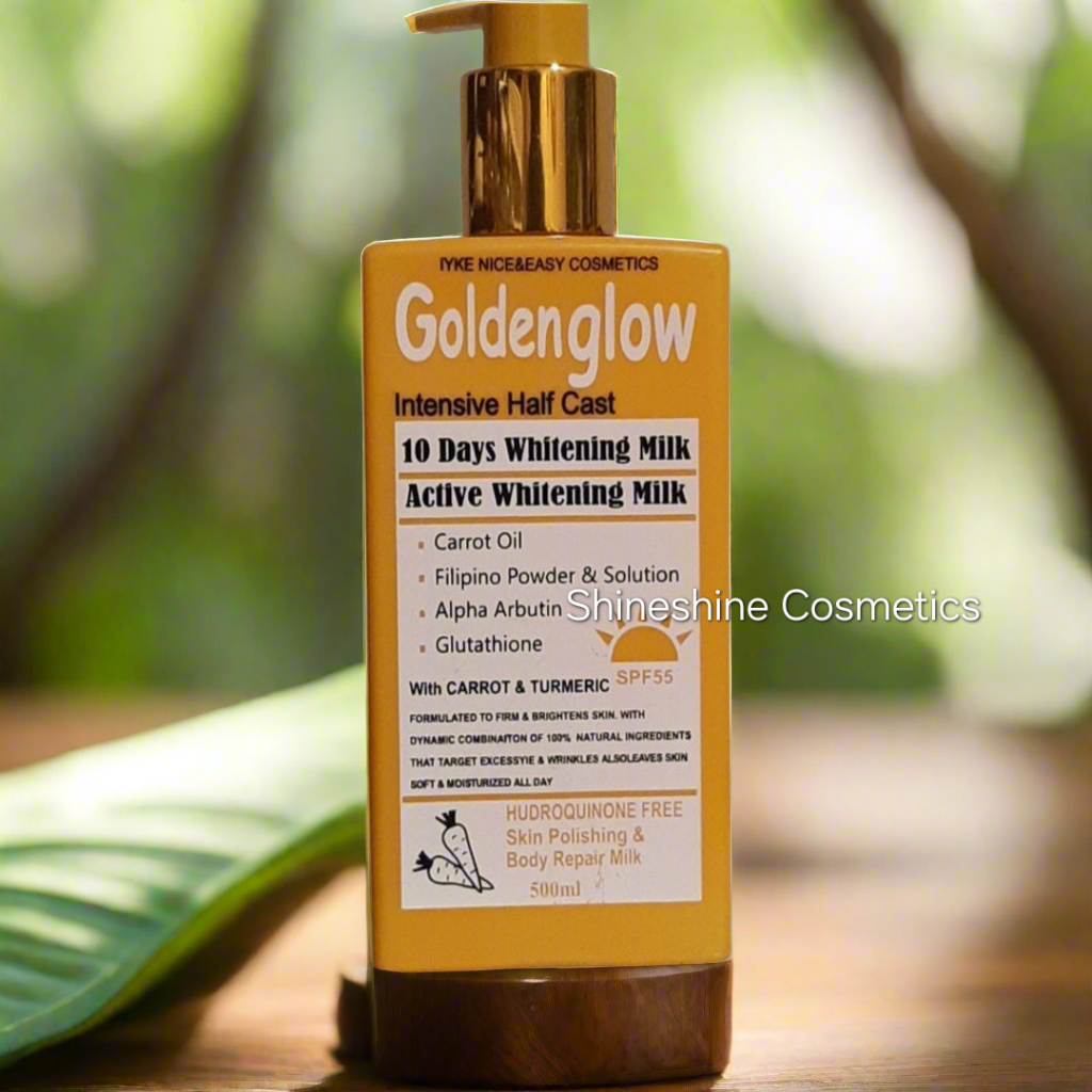 Golden Glow Intensive Ligtening Lotion with Carrot Oil & Alpha Arbutin Shineshine Cosmetics Golden Glow Intensive Ligtening Lotion with Carrot Oil & Alpha Arbutin Shineshine Cosmetics