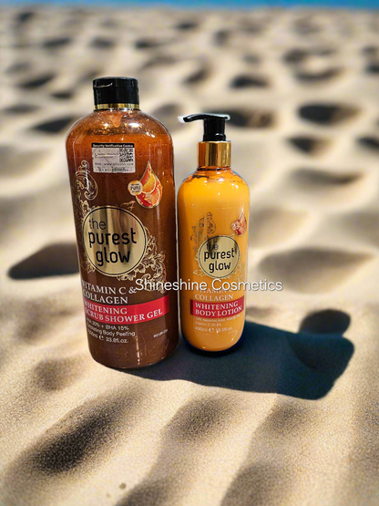Purest Glow Vit C & Collagen Lightening Lotion and Body Wash