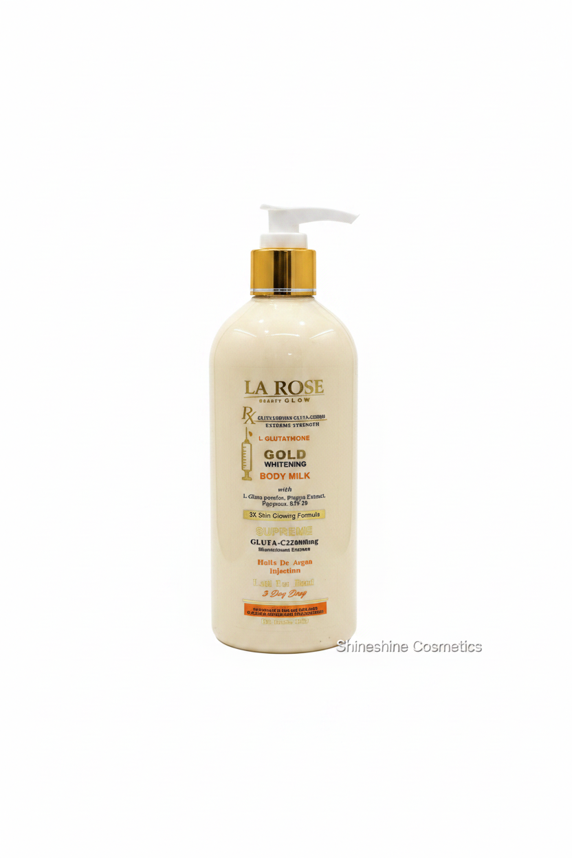 La Rose Beauty Glow Rx Extra Strength Gold Brightening Body Milk – Shineshine Cosmetics