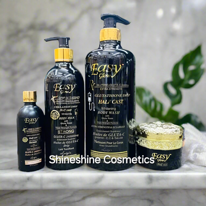 Eazy Glow Gluta Drip Set Lotion,Serum,Face Cream and Body wash