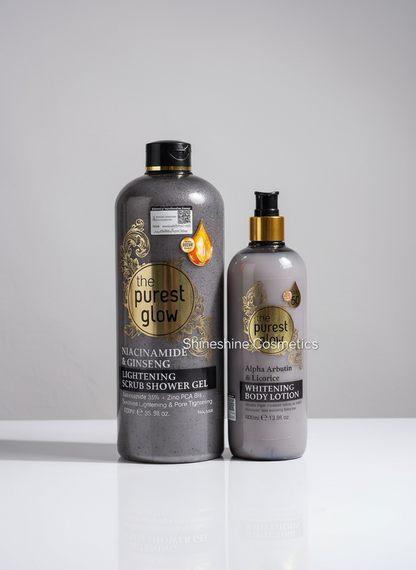 Purest Glow Niacinamide,Licorice Lightening Lotion & Purest Glow Ginseng & Niacinamide Body wash