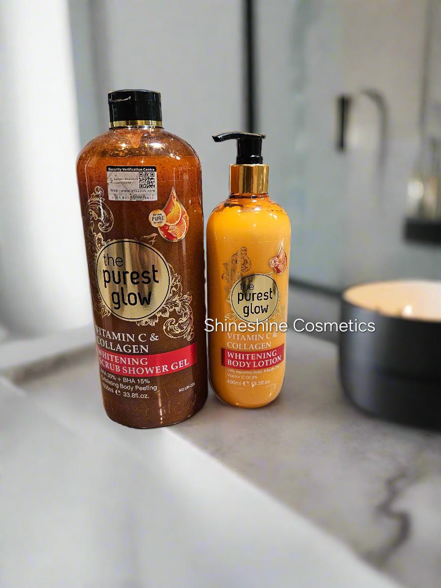 Purest Glow Vit C & Collagen Lightening Lotion and Body Wash