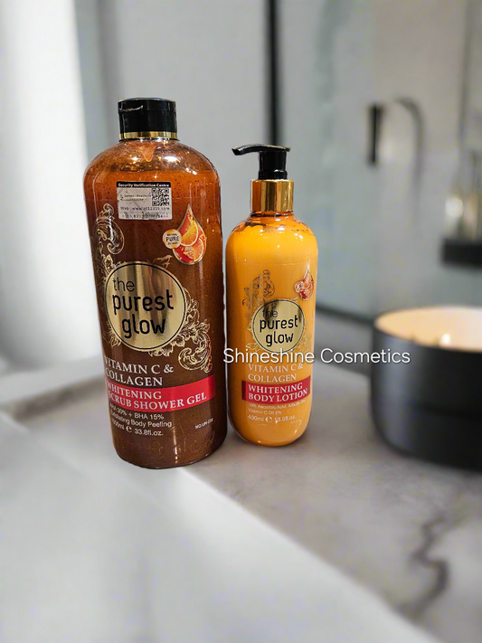 Purest Glow Vit C & Collagen Lightening Lotion and Body Wash