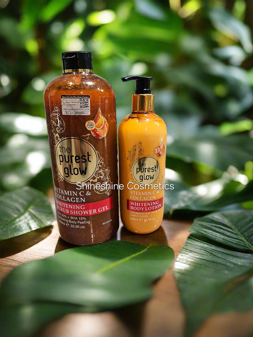 Purest Glow Vit C & Collagen Lightening Lotion and Body Wash