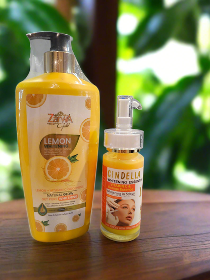 Zarwa Lemon Lotion + Cindella Vitamin C Oil