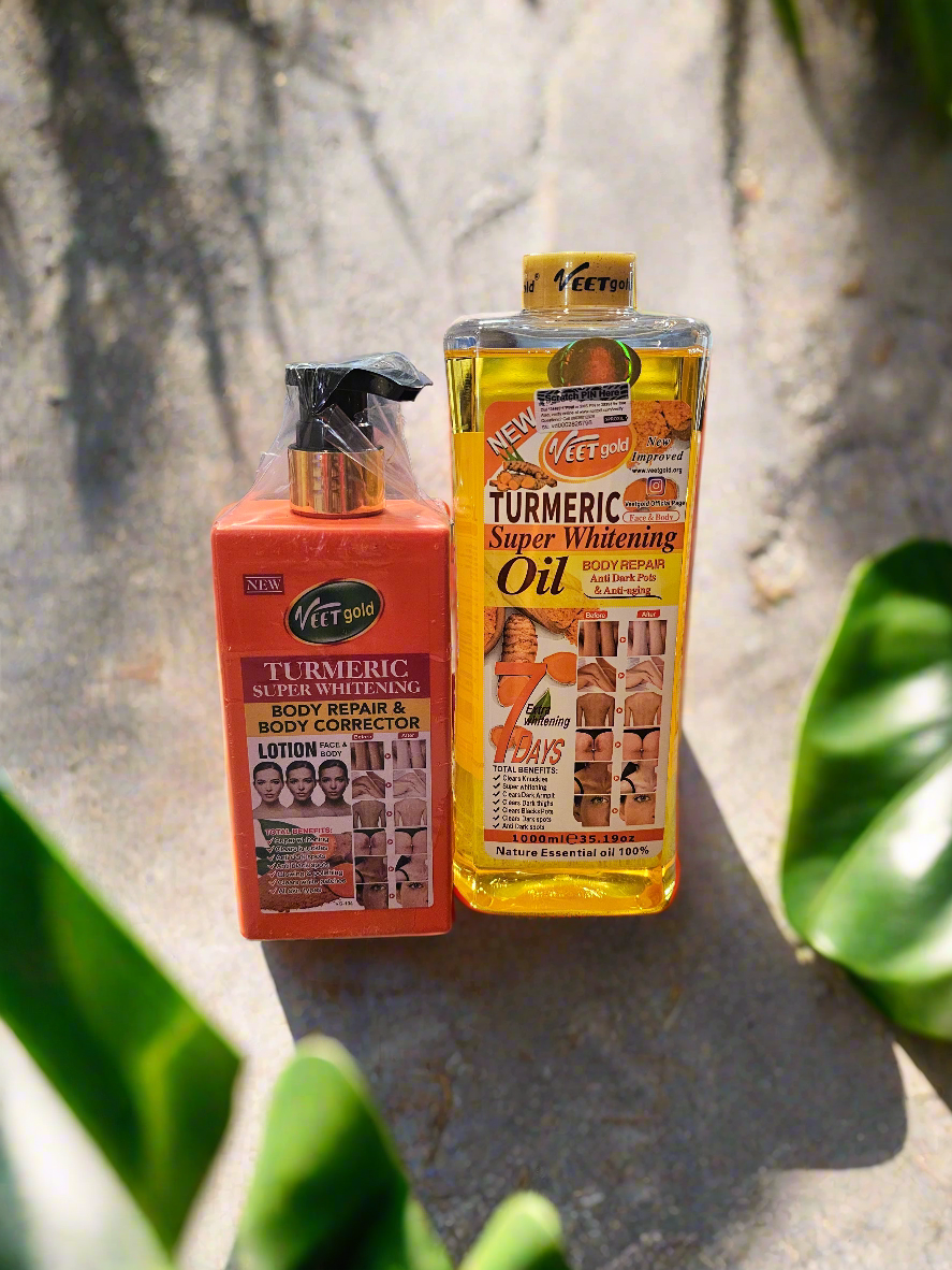 Veet Gold Tumeric Lotion & Veet Gold Tumeric Oil