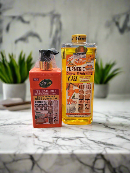 Veet Gold Tumeric Lotion & Veet Gold Tumeric Oil
