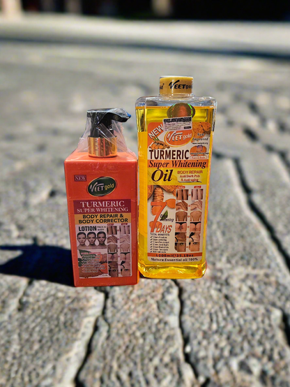 Veet Gold Tumeric Lotion & Veet Gold Tumeric Oil