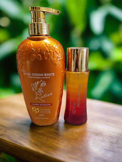 Pure Indian White Ligtening Lotion & Beauty Series Ligtening Oil