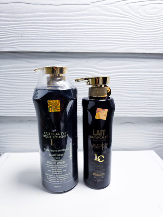 Snapchat Glutathione Lotion & Shower Gel(Black)