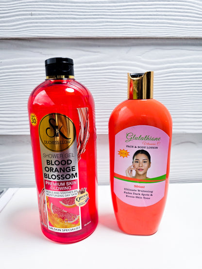 SK Shower Gel & Glutathione Lightening Lotion