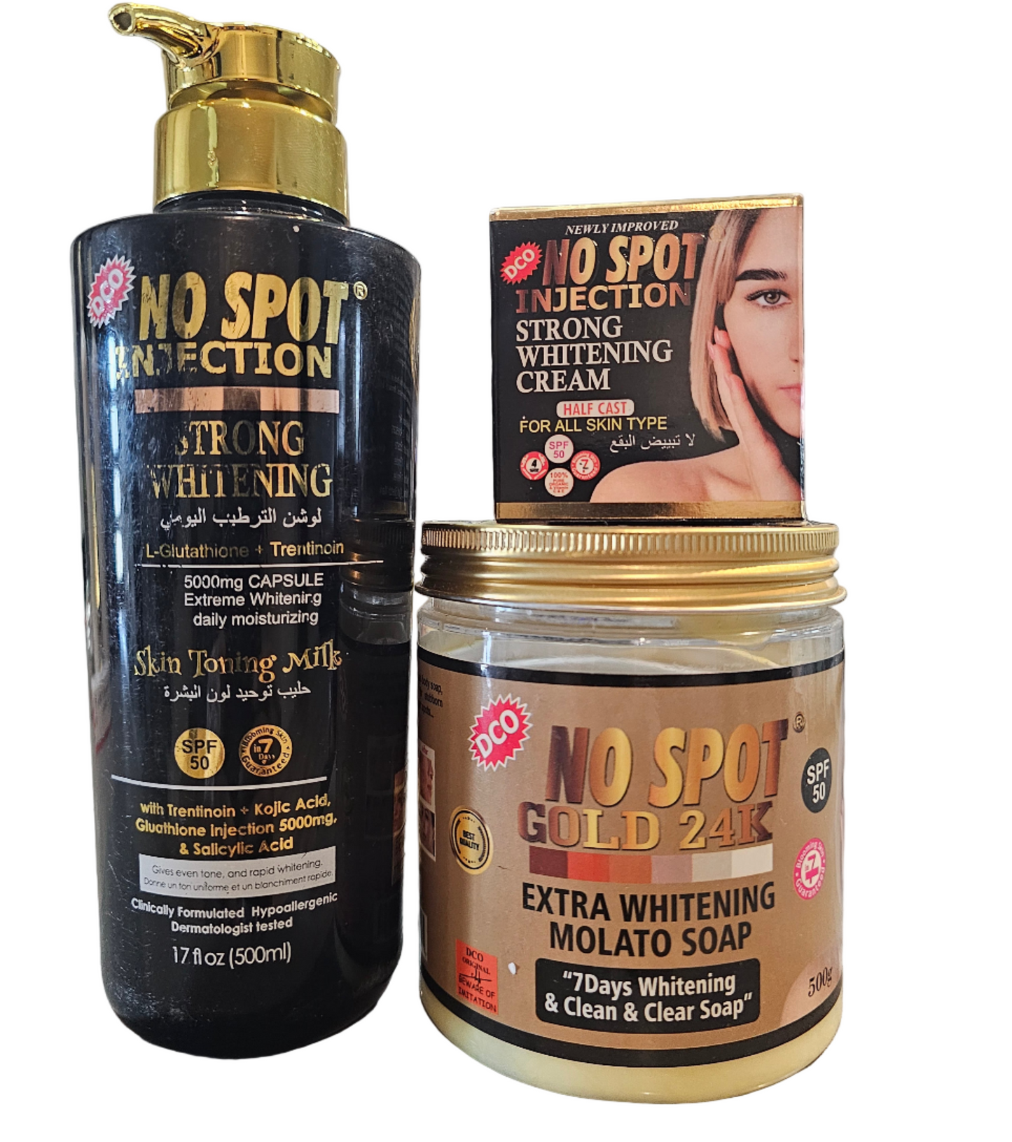 No Spot Set Lotion Face cream and soap