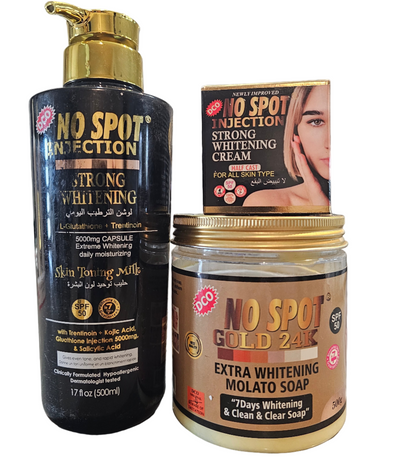 No Spot Set Lotion Face cream and soap