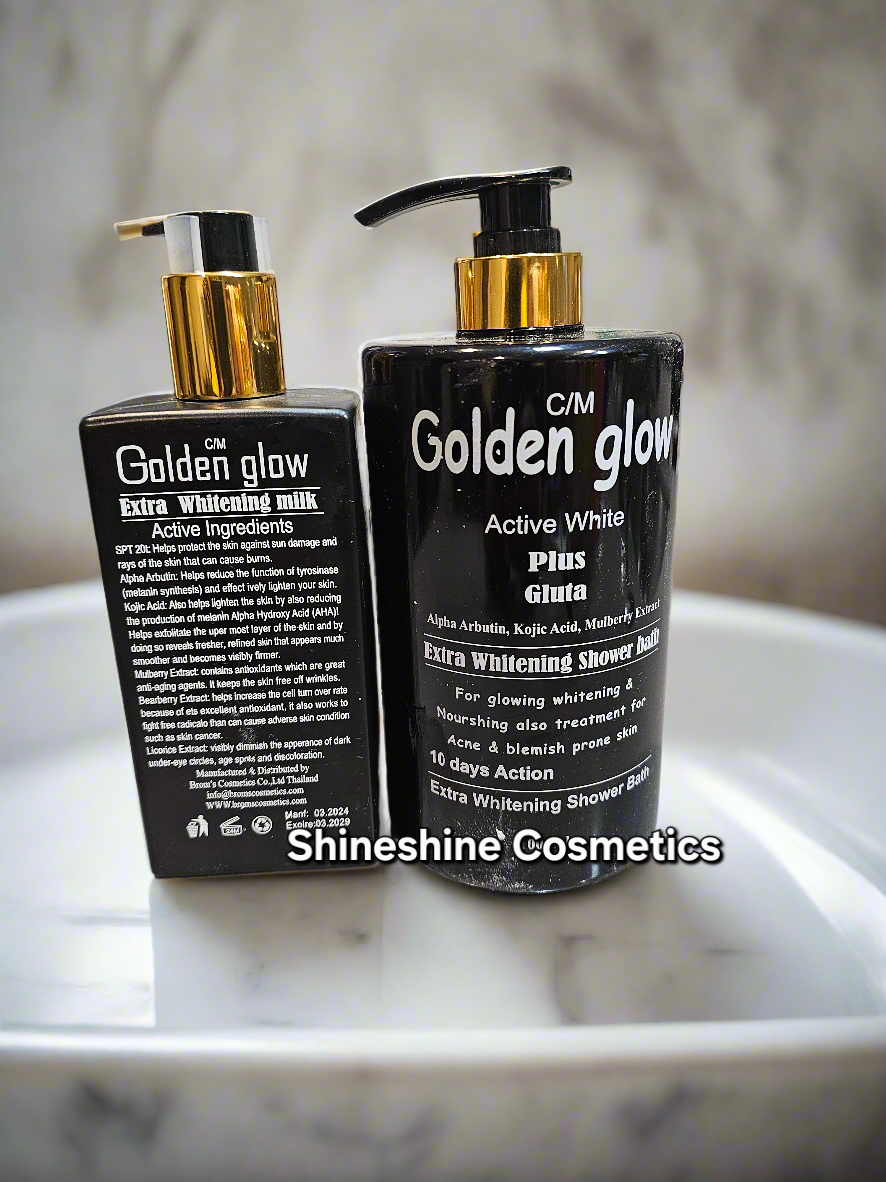 Golden Glow Active White Lotion and Body Wash