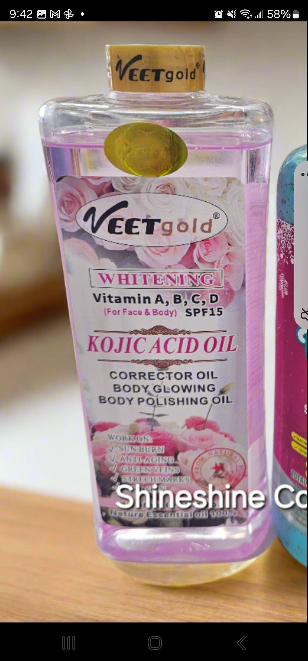 Veet Gold Alpha Arbutin Skin Correcting & Ligtening Oil 1000ml